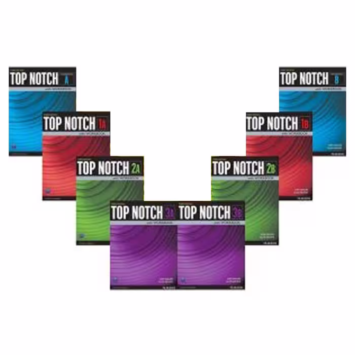کتاب Top Notch اثر Joan Saslow and Allen Ascher انتشارات هدف نوین 8 جلدی