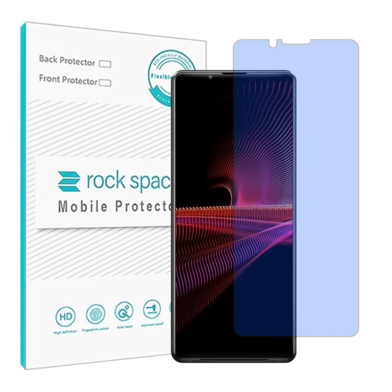 گلس سونی Xperia 1 III (اکسپریا 1 مارک 3 سونی) مدل نانو هیدروژل آنتی بلو برند راک اسپیس کد S