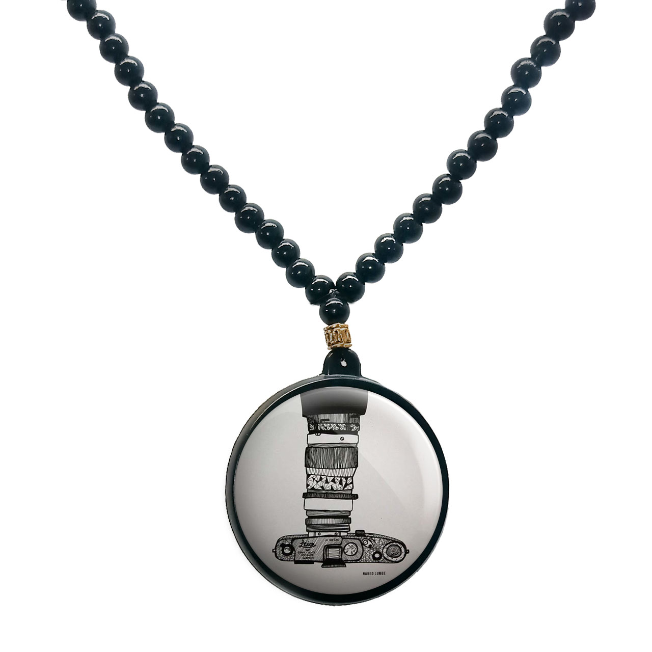 گردنبند پرمانه طرح عکاس کد pmd.5183 مدل دو طرفه