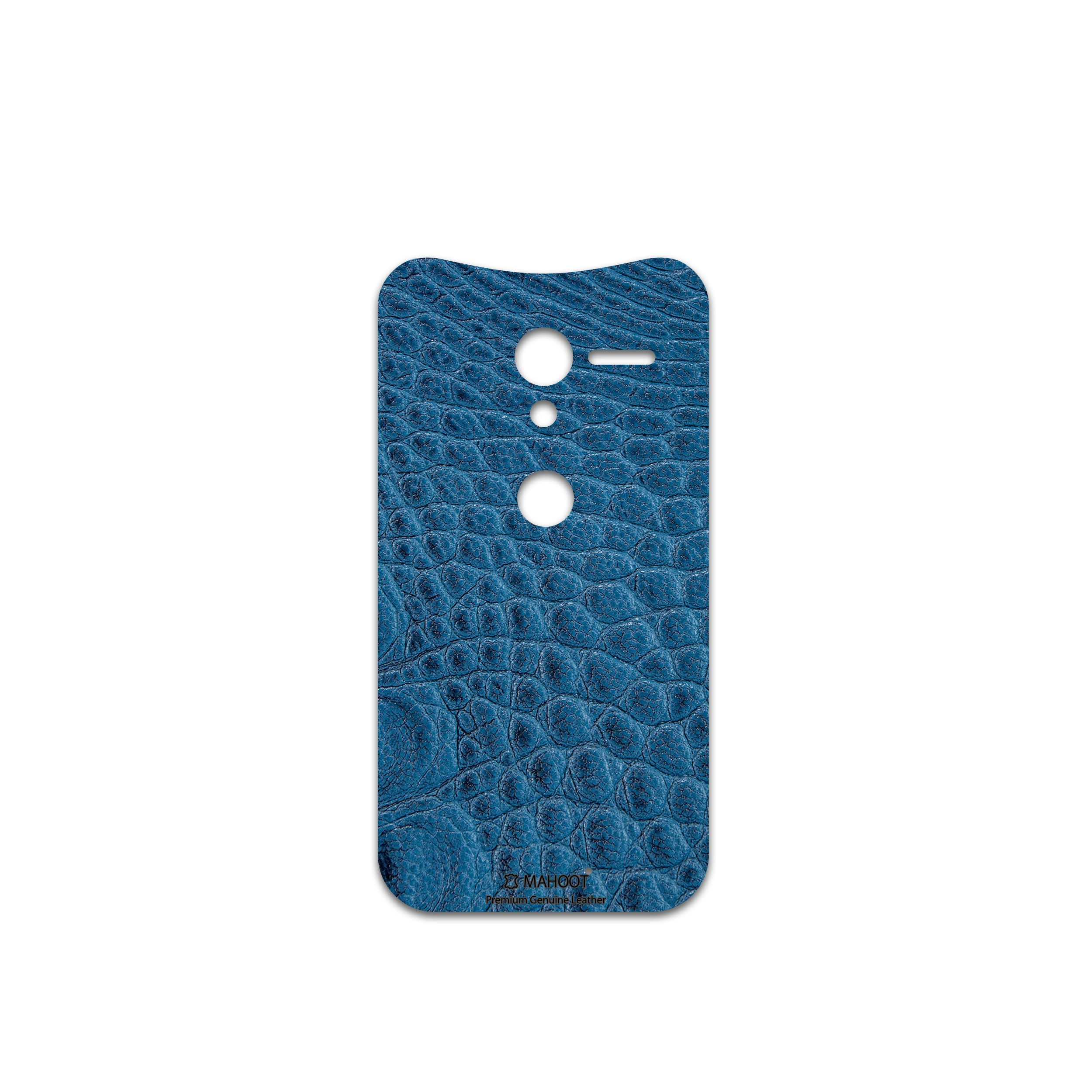 برچسب پوششی ماهوت مدل Blue-Crocodile-Leather مناسب برای گوشی موبایل موتورولا Moto X