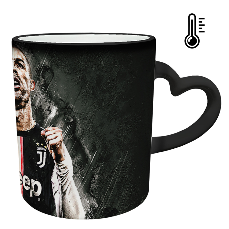 ماگ حرارتی مدل دسته قلبی طرح رونالدو کد 104