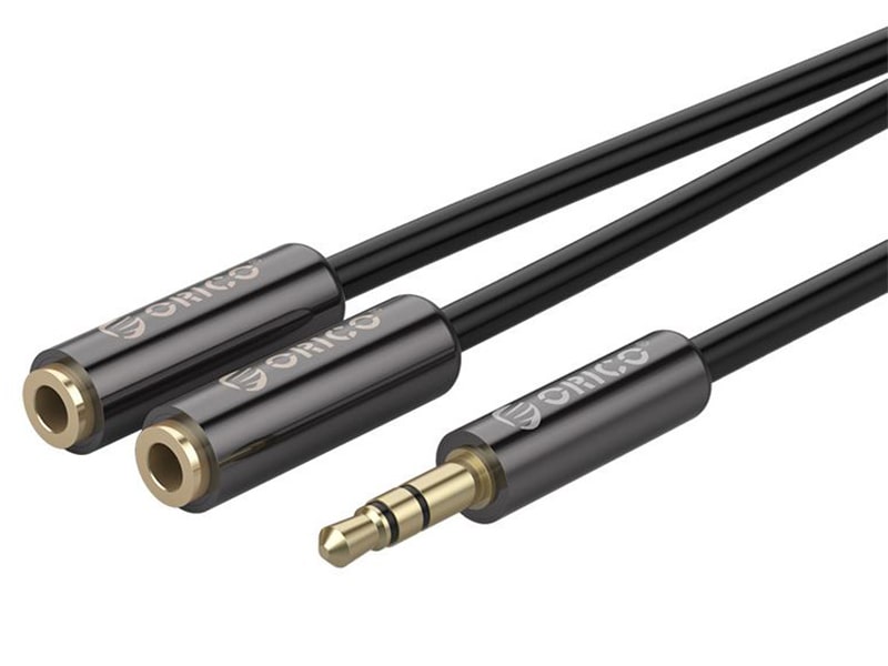 تبدیل یک به دو جک 3.5 میلی متری ORICO AM-2F2 2 in 1 3.5mm M to F Audio Cable