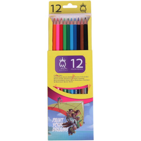 مداد رنگی 12 رنگ ام کیو عمده