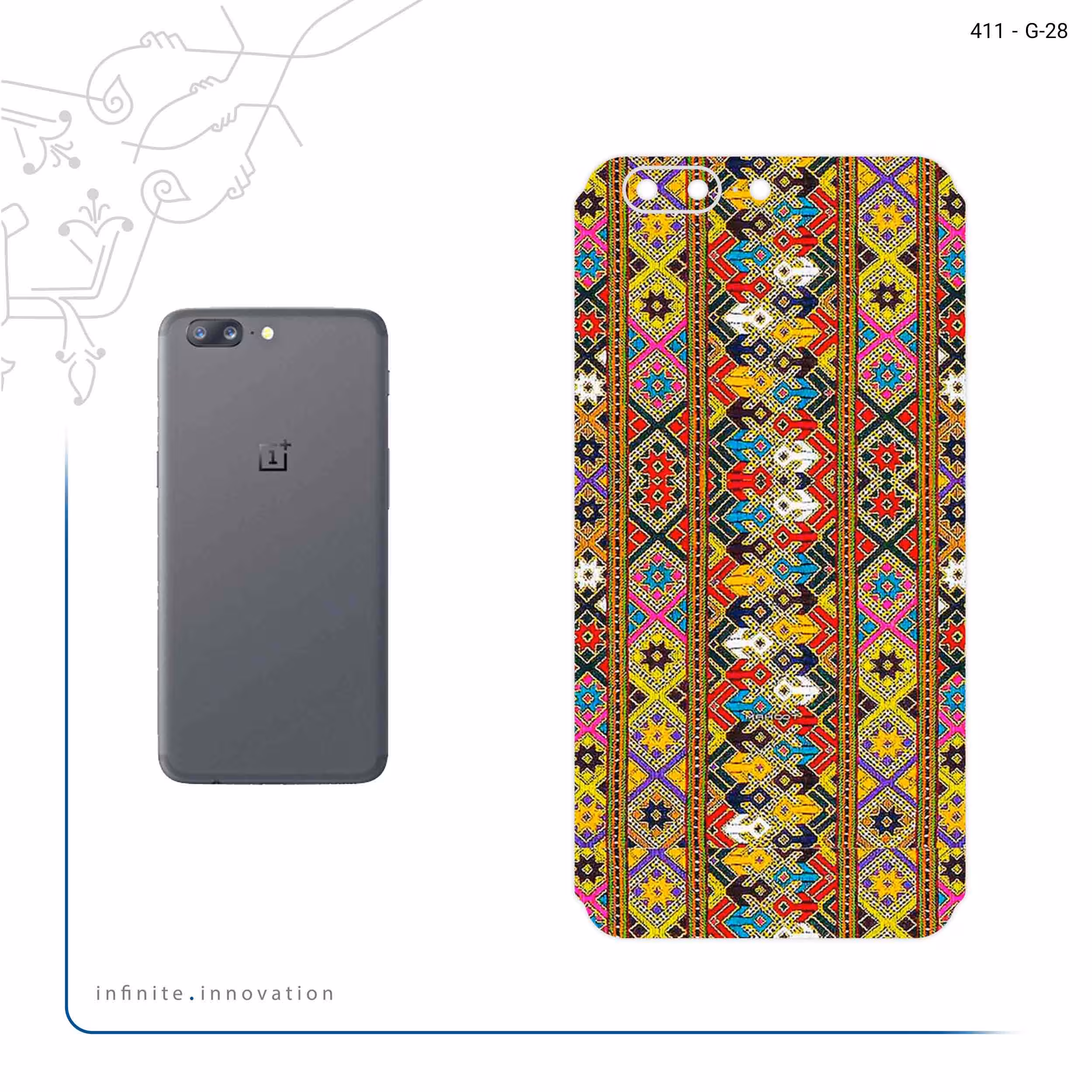 برچسب پوششی ماهوت مدل SISTAN Needlework 2 مناسب برای گوشی موبایل وان پلاس 5