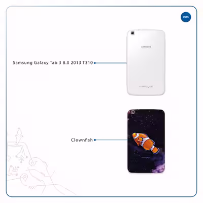 برچسب پوششی ماهوت مدل Clownfish مناسب برای تبلت سامسونگ Galaxy Tab 3 8.0 2013 T310