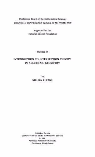 خرید و دانلود نسخه کامل کتاب Introduction to intersection theory in algebraic geometry