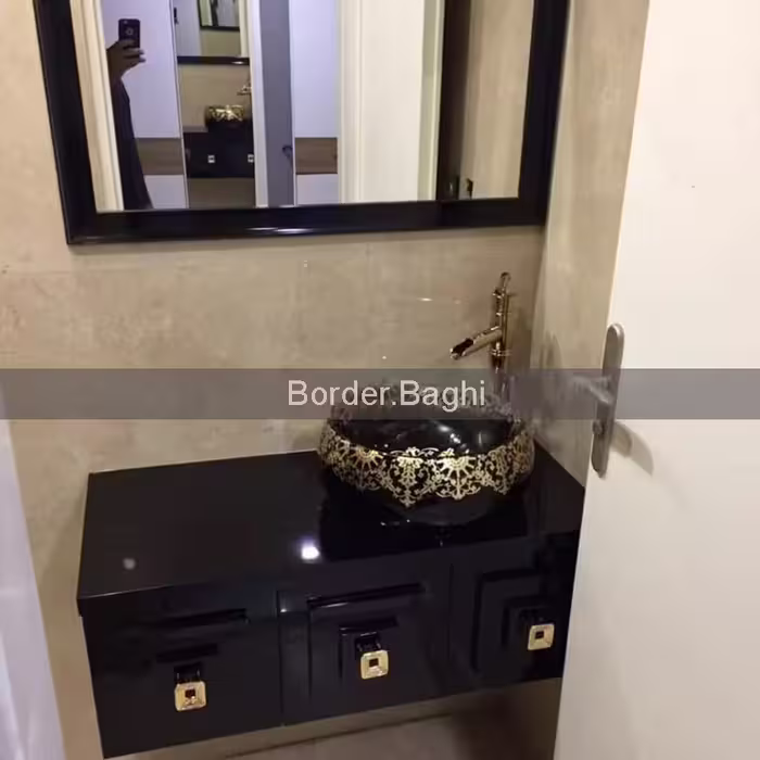 کار اجرا شده کابین روشویی مدل آریزو  3m مشکی