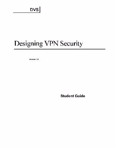 خرید و دانلود نسخه کامل کتاب Designing VPN Security. Student Guide