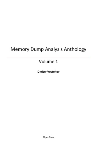 خرید و دانلود نسخه کامل کتاب Memory Dump Analysis Anthology, Volume 1 (v. 1)