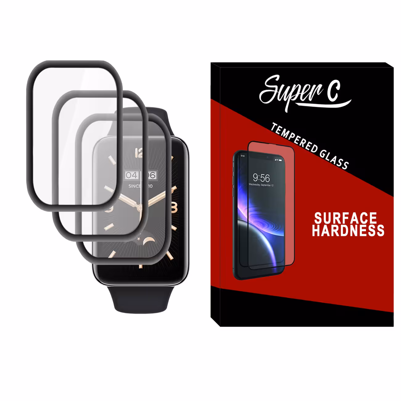 محافظ صفحه نمایش نانو سوپرسی مدل SRC مناسب برای ساعت هوشمند شیائومی Mi Band 7 Pro بسته سه عددی