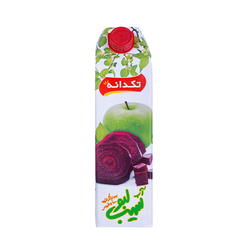 آبمیوه خالص سیب و لبو 1 لیتری تکدانه