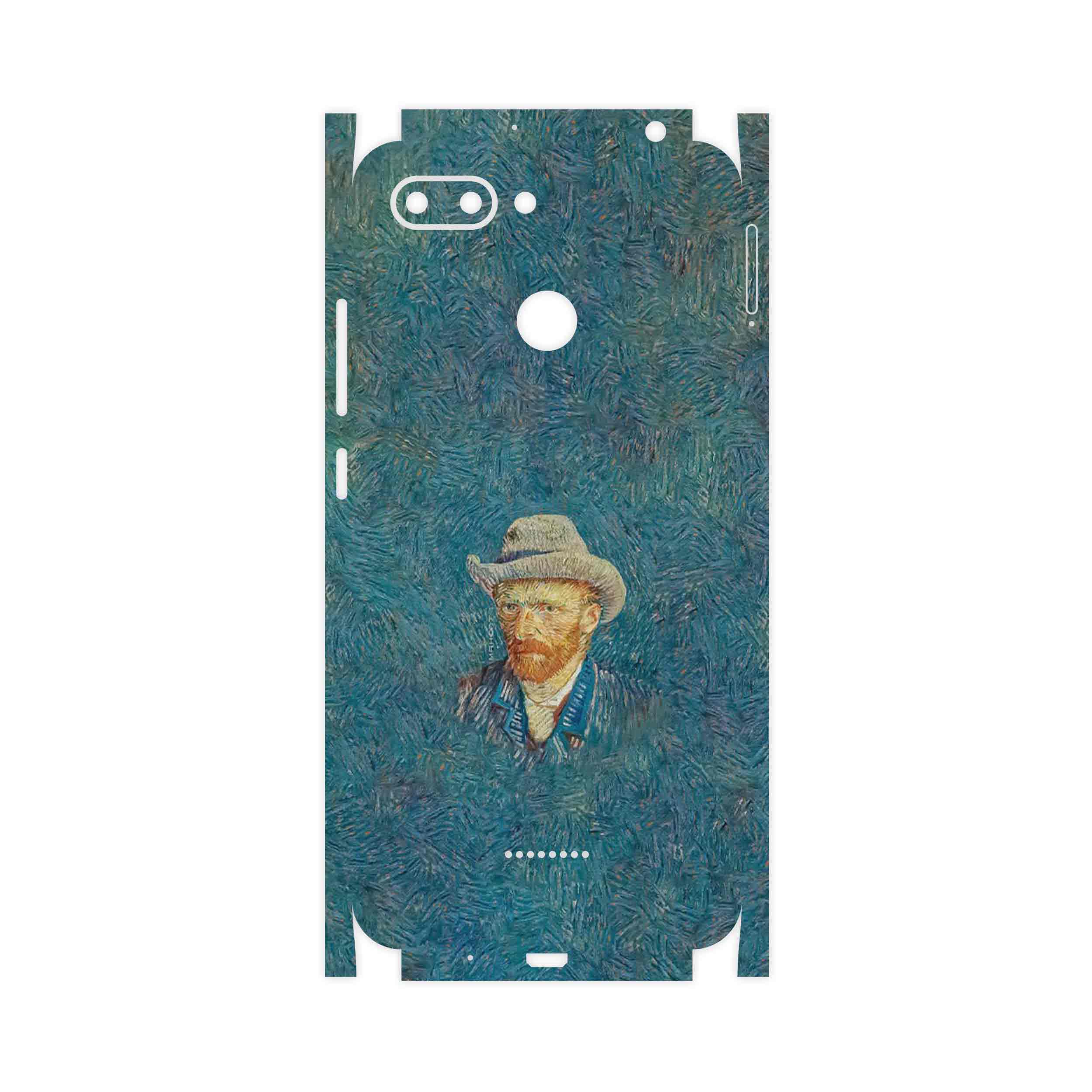 برچسب پوششی ماهوت مدل Self portrait with a gray felt hat-FullSkin مناسب برای گوشی موبایل شیائومی Redmi 6