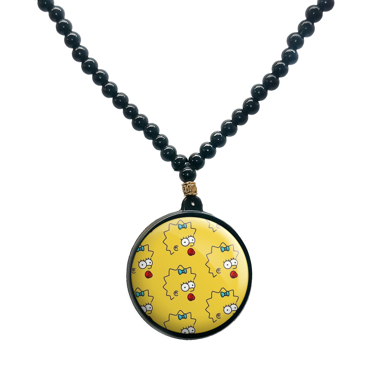 گردنبند پرمانه طرح سیمپسون ها کد pmd.21277 مدل دو طرفه