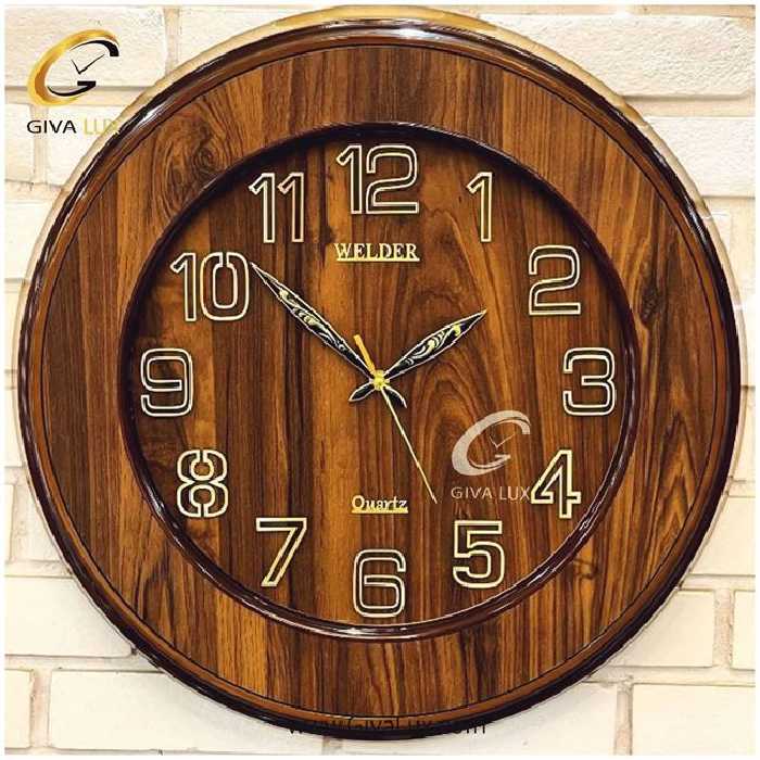 ساعت دیواری اورجینال ولدر PVC قهوه ای| کد رفرنس 310