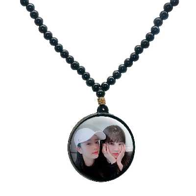 گردنبند پرمانه طرح Apink کد pmd.12026 مدل دو طرفه