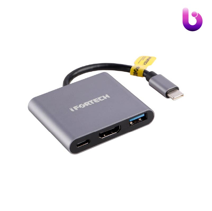 تبدیل Ifortech Type-C to HDMI/USB3.0/Type-C