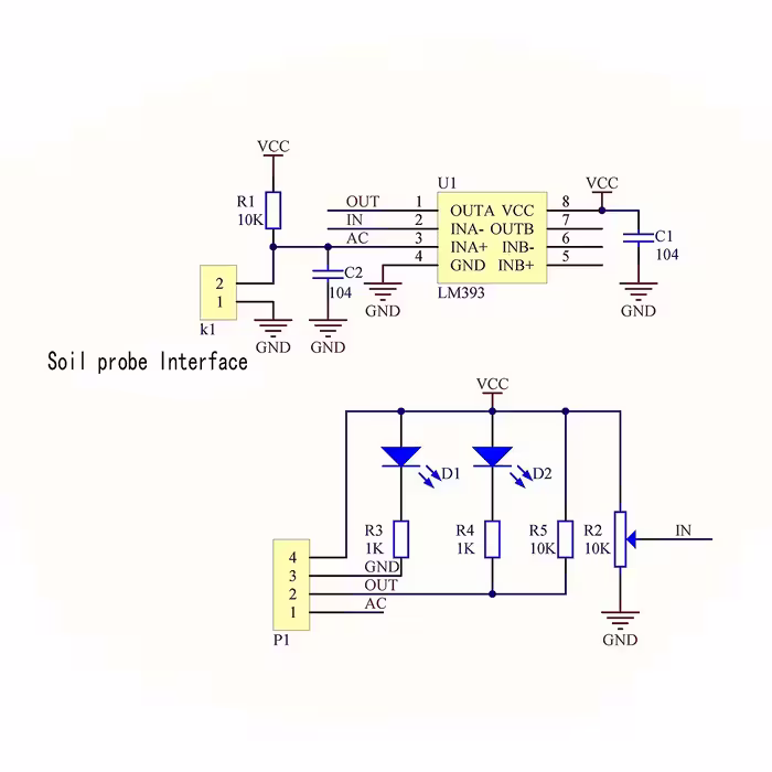 ماژول سنسور رطوبت سنج خاک مدل AHN-72