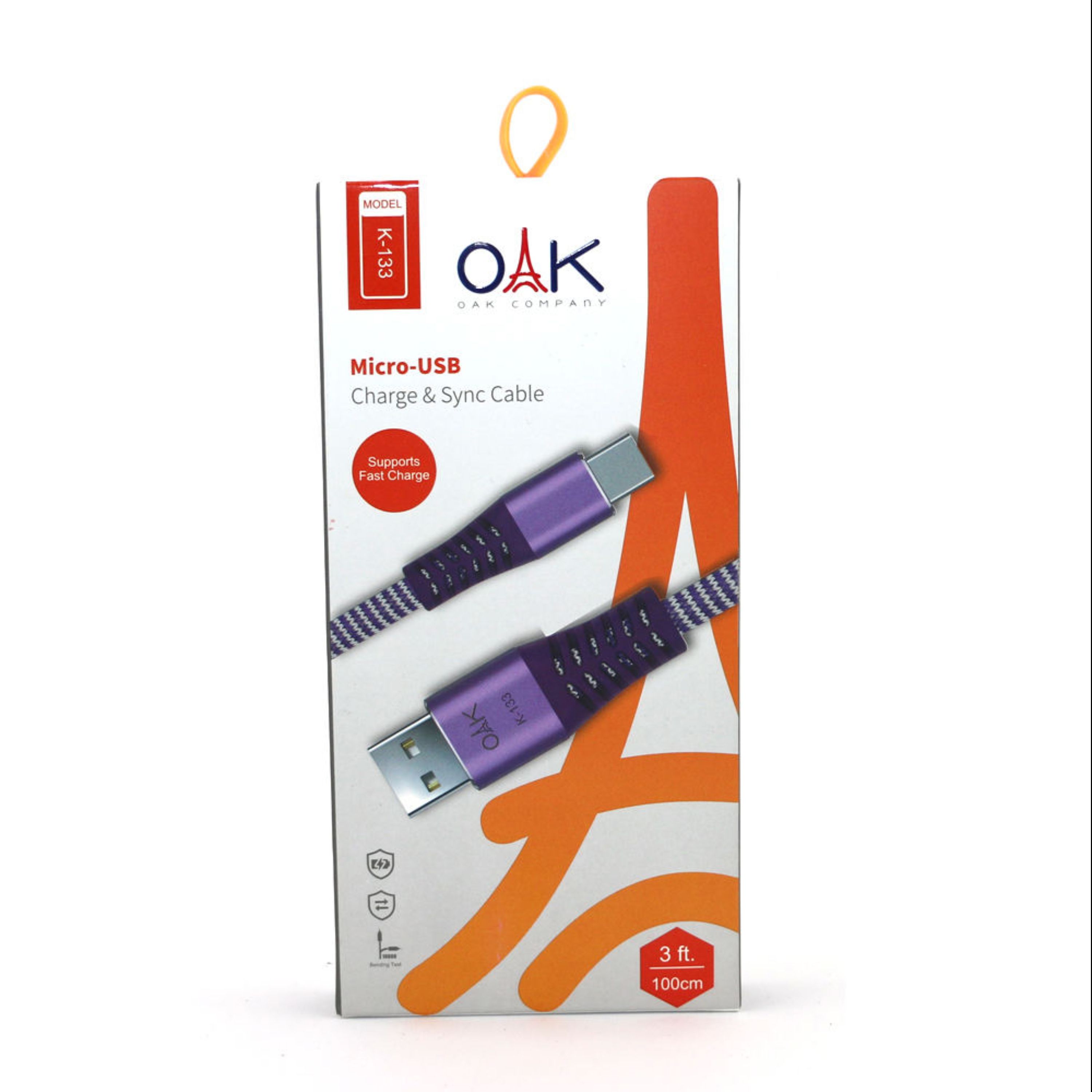 کابل شارژ کابل تبدیل USB به microUSB اوآک مدل K-133 طول 1 متر