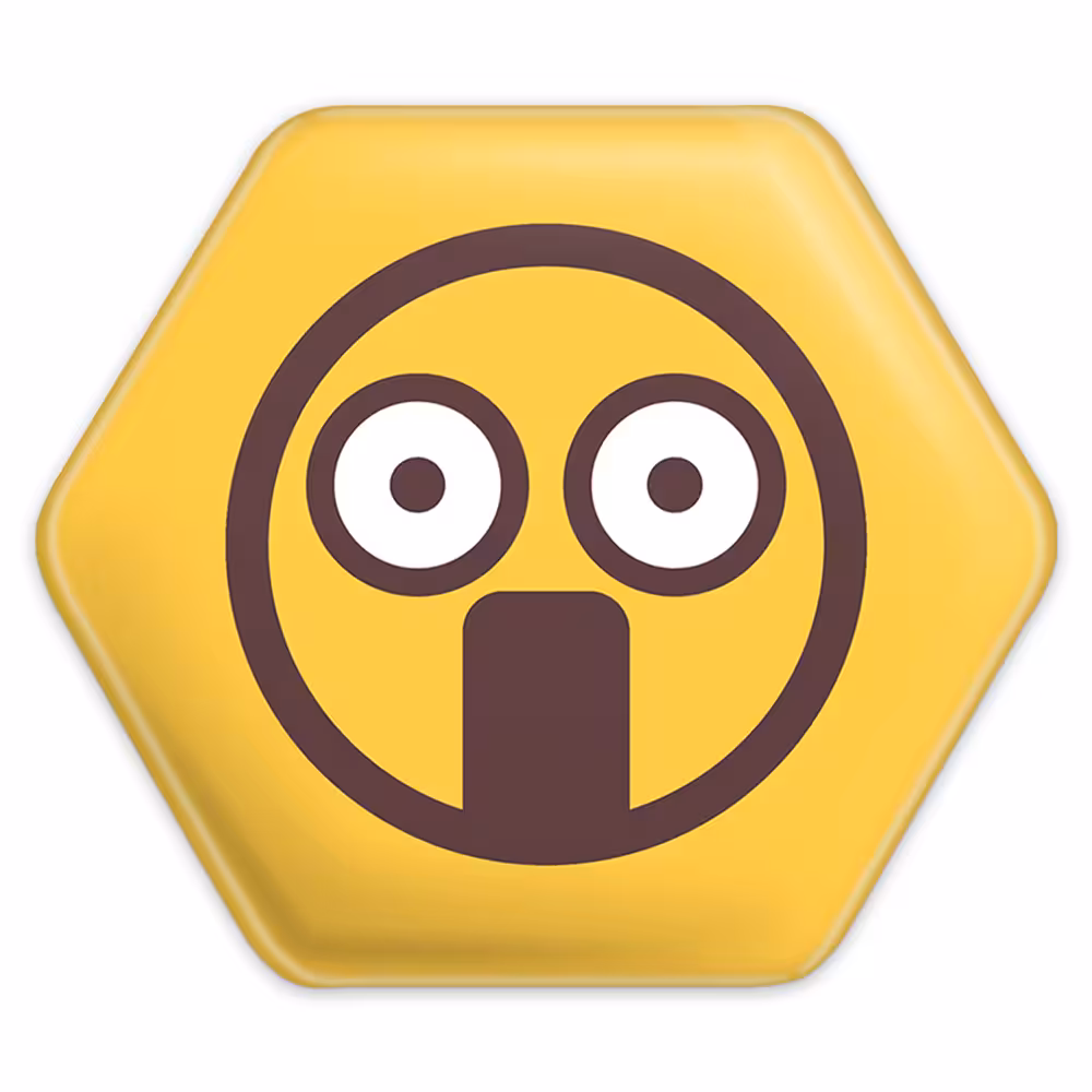 پیکسل خندالو طرح ایموجی مدل شش ضلعی کد 3020