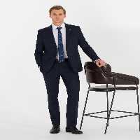 کت و شلوار مردانه سرمه ای پیرکاردین - فروشگاه لباس شهرمون