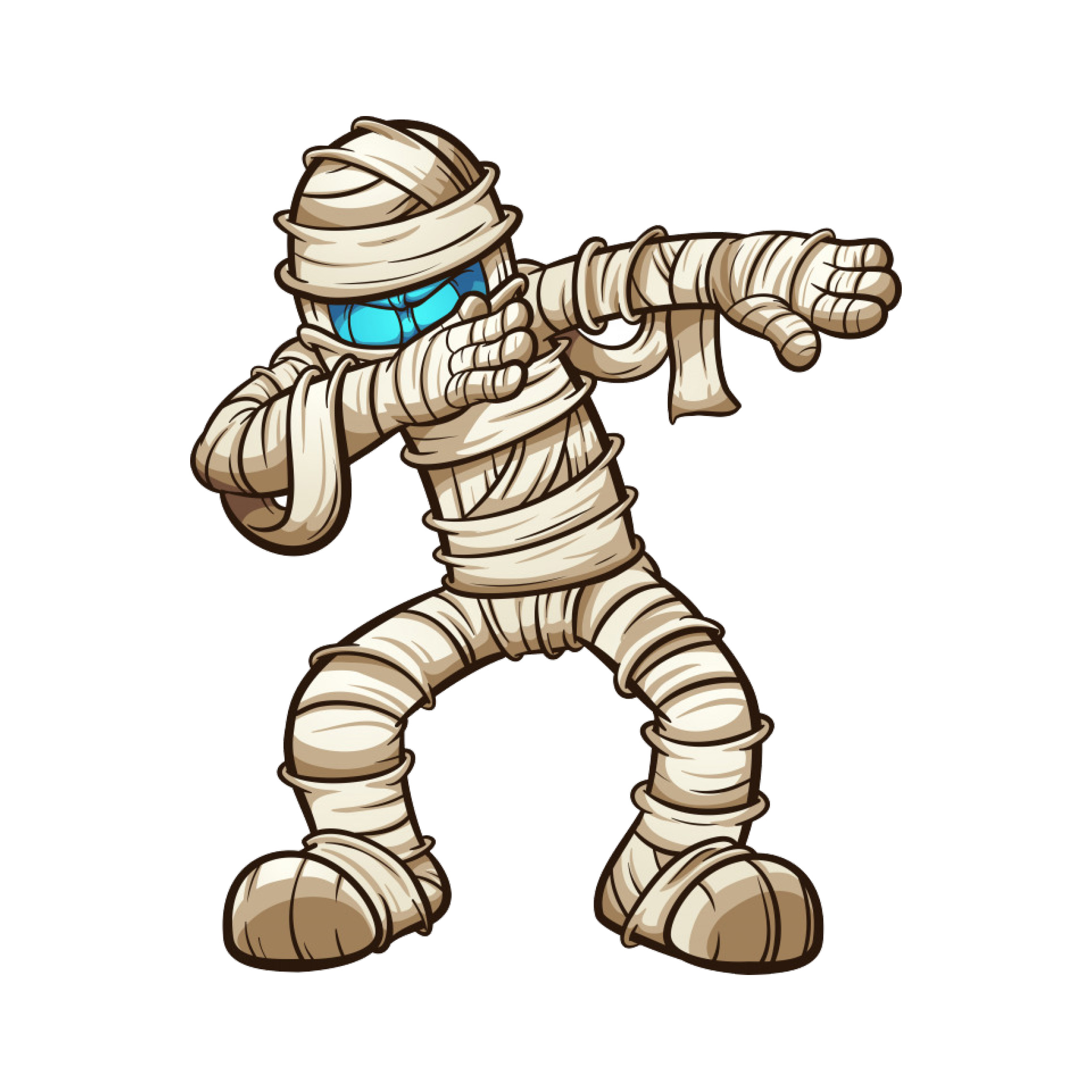 استیکر لپ تاپ طرح مومیایی کد E-110