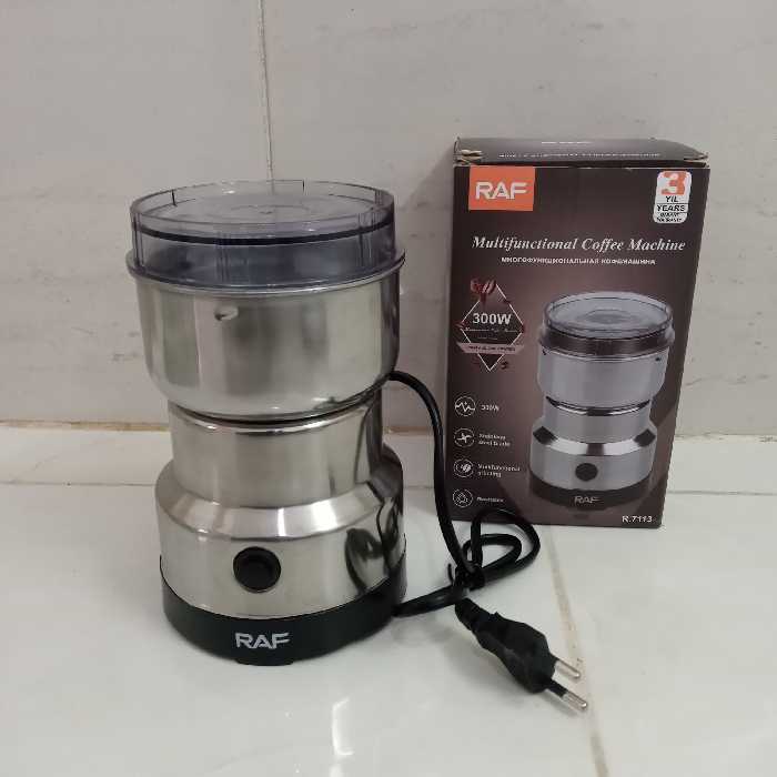آسیاب همه کاره  و خردکن  راف RAF ساخت چین CHINAموتور 300وات 4 تیغه بدنه استیل خردکردن قهوه وادویه          