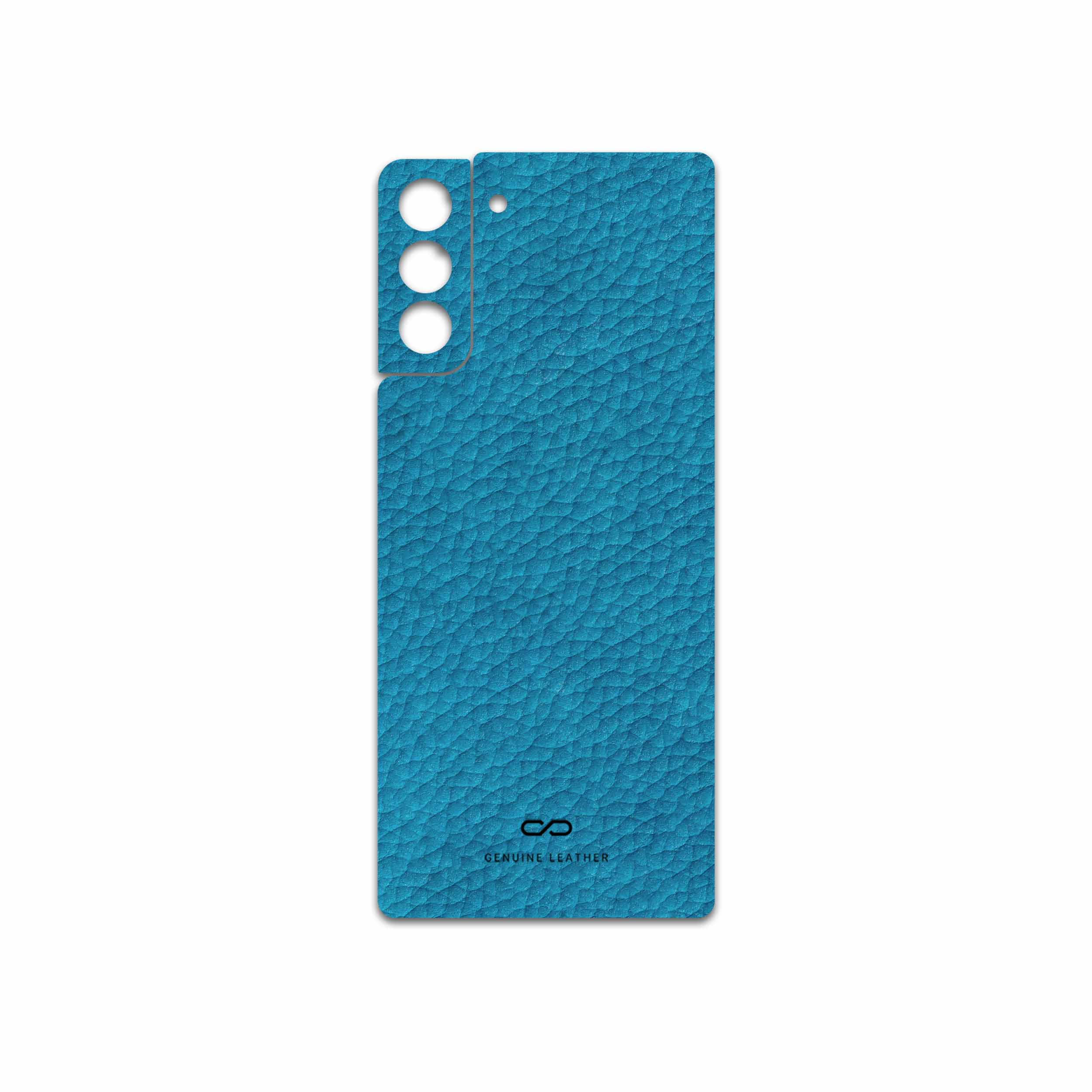 برچسب پوششی ماهوت مدل Blue-Leather مناسب برای گوشی موبایل سامسونگ Galaxy S21 Plus 5G