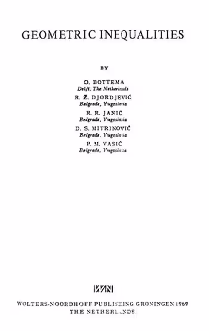 خرید و دانلود نسخه کامل کتاب Geometric inequalities