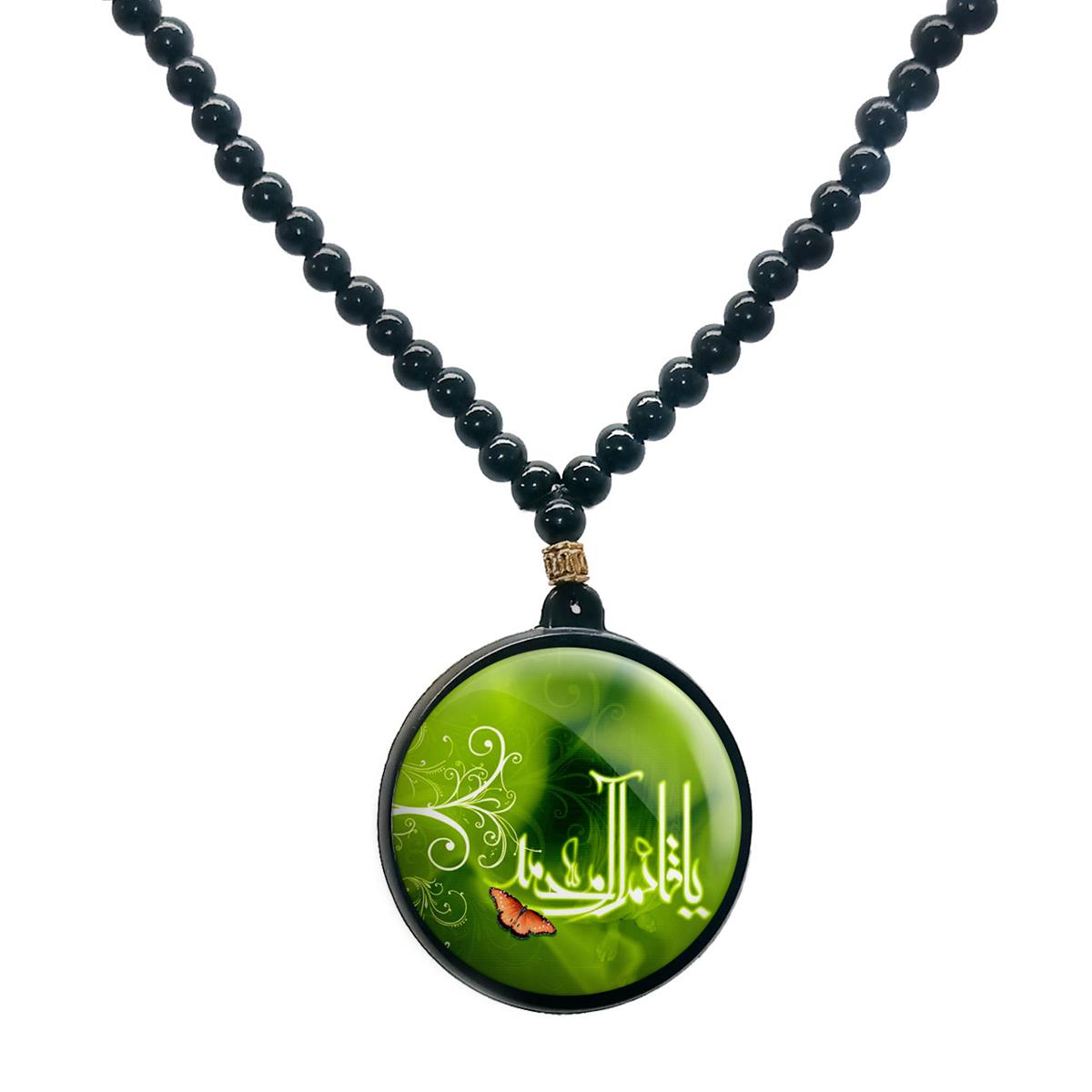 گردنبند پرمانه طرح امام زمان کد pmd.24215 مدل دو طرفه
