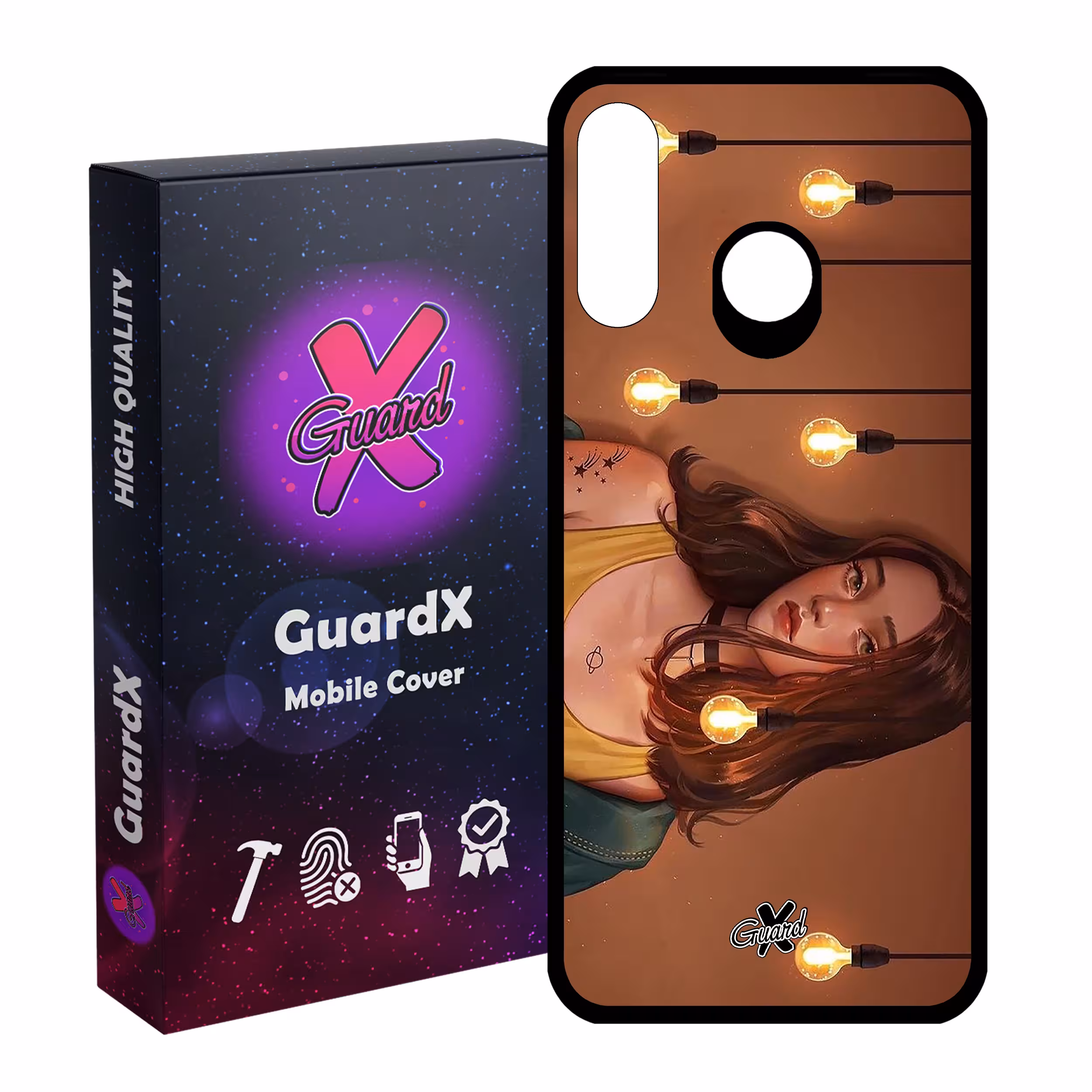 کاور گارد ایکس طرح Girl مدل Glass10034 مناسب برای گوشی موبایل هوآوی P30 Lite