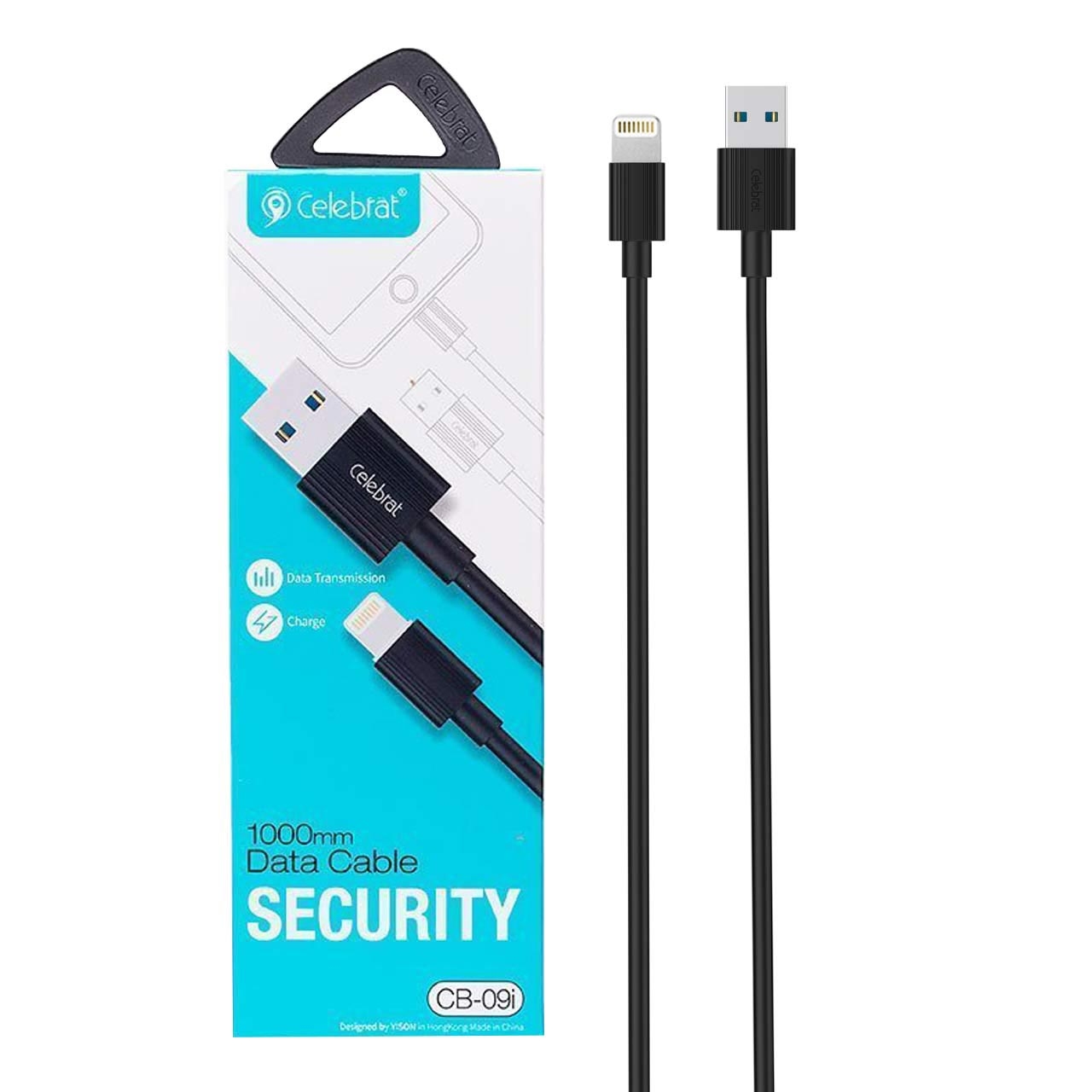 کابل شارژ فست آیفون Celebrat مدل CB-09i-مشکی