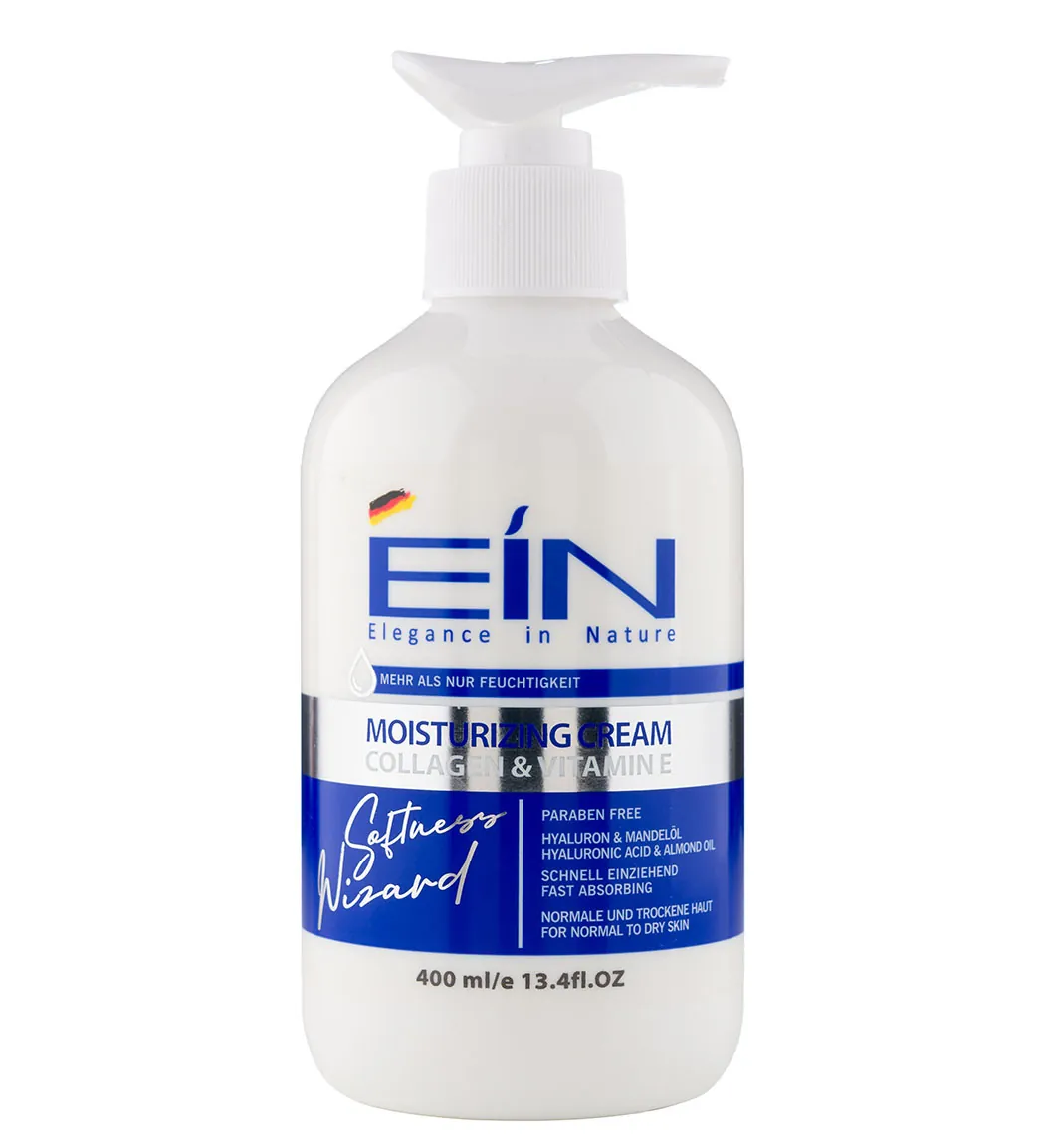 کرم نرم کننده پمپی هیالورونیک اسید و کلاژن EIN حجم 400 میل