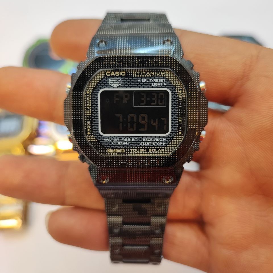کاسیو (جیشاک) مشکی فلزی تک زمانه