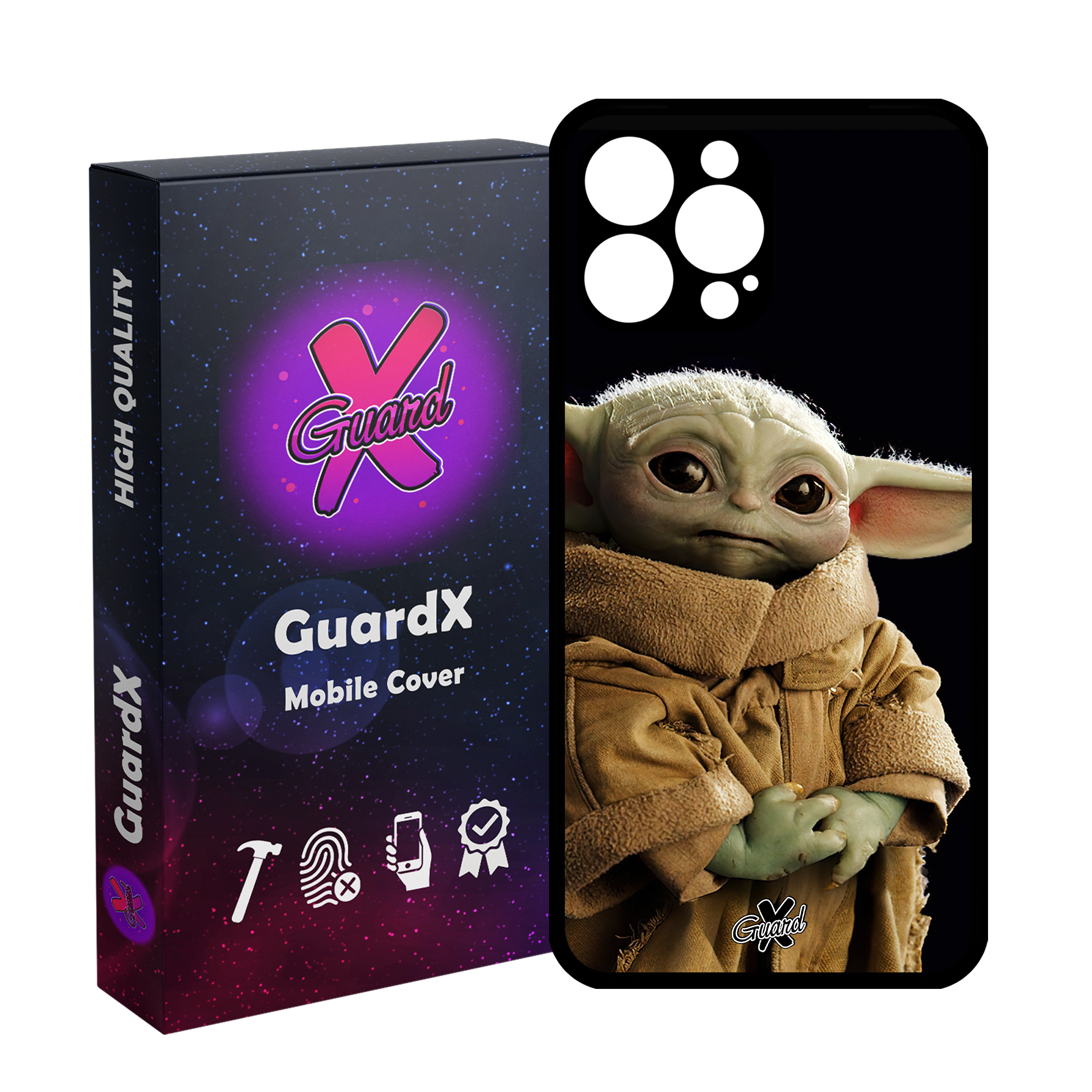 کاور گارد ایکس طرح بیبی یودا مدل Glass10469 مناسب برای گوشی موبایل اپل iPhone 12 Pro Max