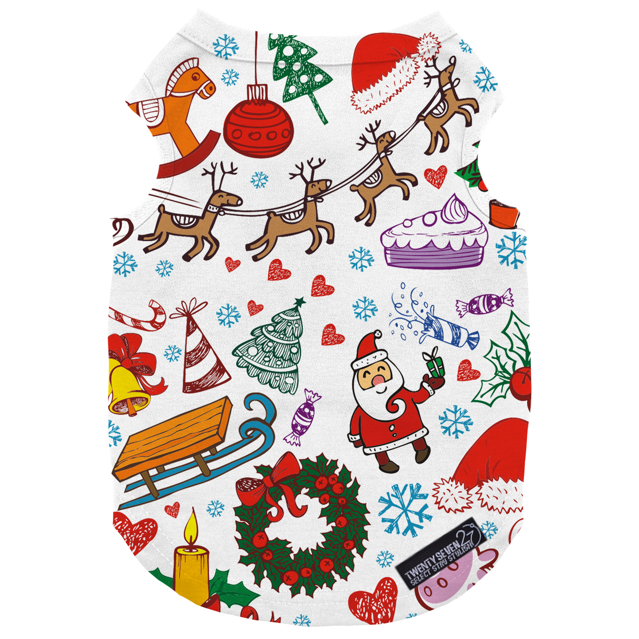 لباس سگ و گربه 27 طرح Christmas Full کد MH673 سایز M