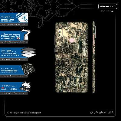 برچسب پوششی ماهوت مدل Collage of Skyscraper-FullSkin مناسب برای گوشی موبایل شیائومی Redmi Note 5 Pro