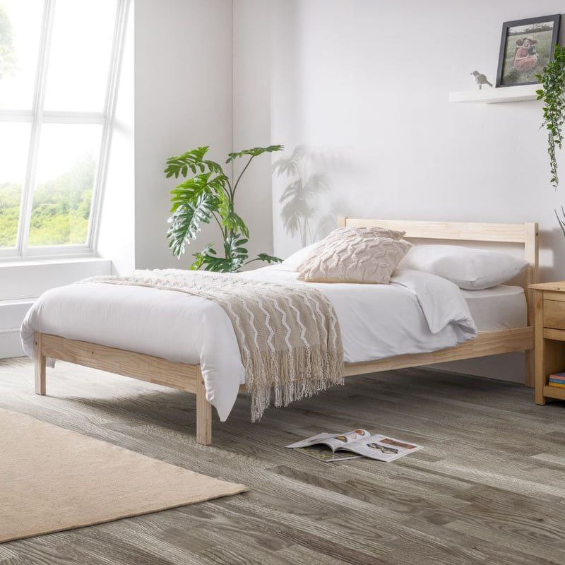 تخت خواب یک نفره تمام چوب مدل ساده یا مینیمال کد S1