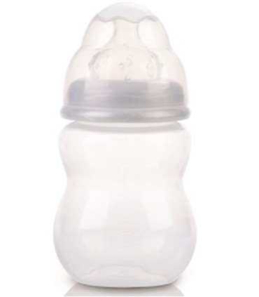 شیشه شیر طلقی 330 میل پهن سیلیکون نابی Nuby