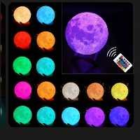 M3آباژور رومیزی مدل کره ماه سایز متوسط برقی 16رنگ مولتی کالر وهمراه ریموت کنترل