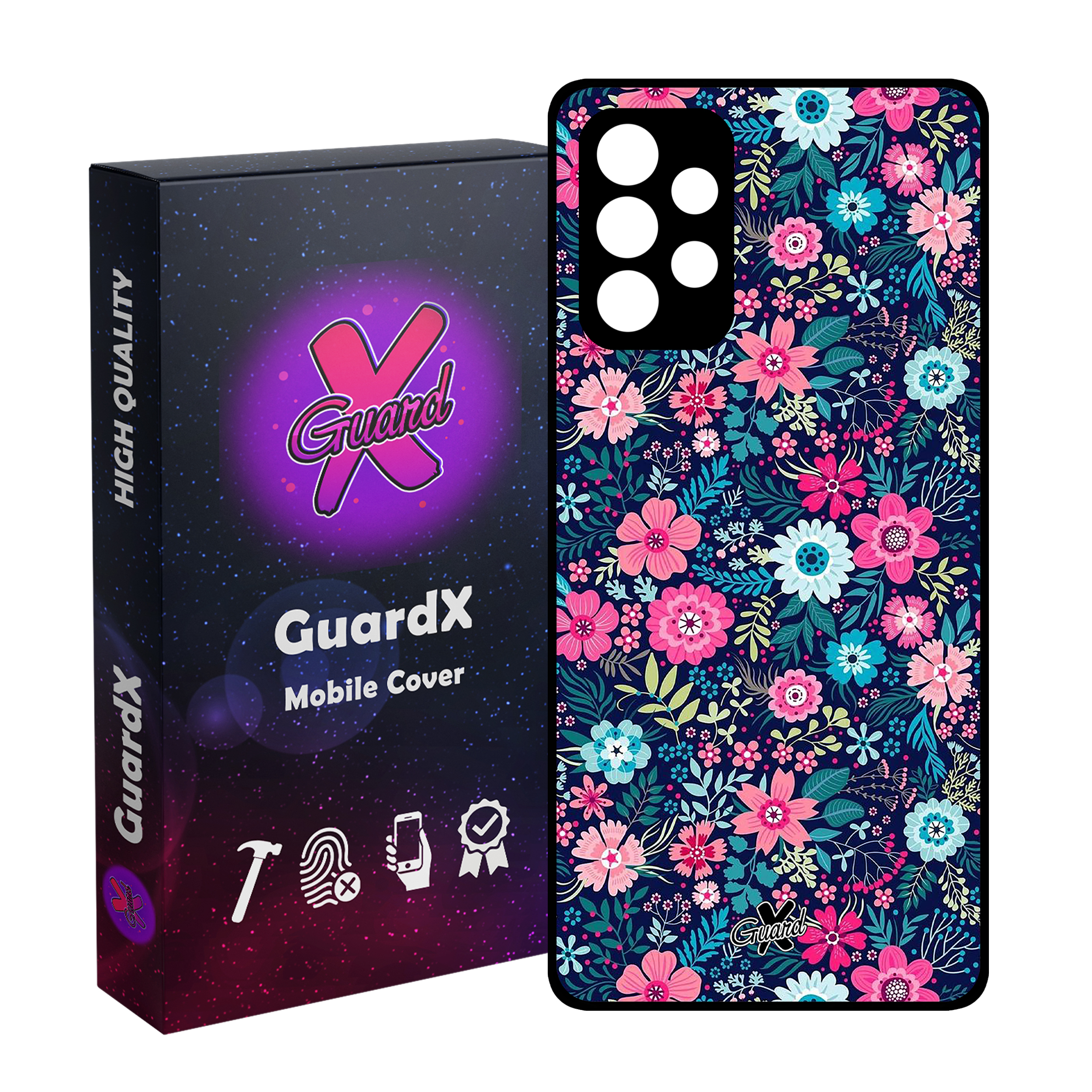 کاور گارد ایکس طرح Flower مدل Glass10210 مناسب برای گوشی موبایل سامسونگ Galaxy A52