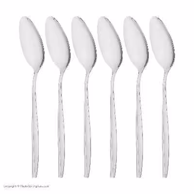 قاشق غذا خوری مدل موج بسته 6 عددی