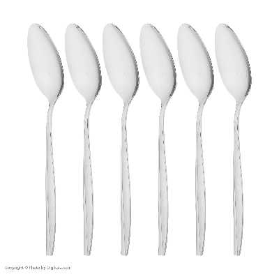 قاشق غذا خوری مدل موج بسته 6 عددی