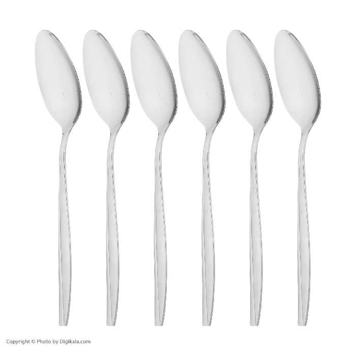 قاشق غذا خوری مدل موج بسته 6 عددی
