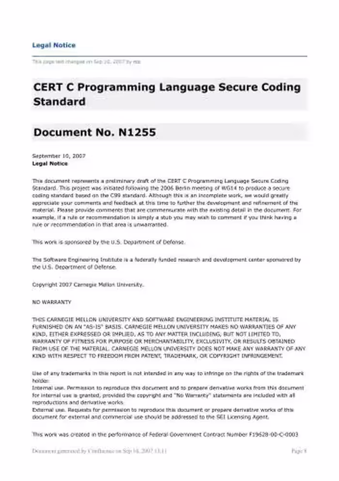 خرید و دانلود نسخه کامل کتاب CERT C Programming Language Secure Coding Standard