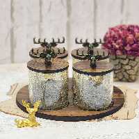 پا سماوری کوچک گرد 4 عددی دلوین