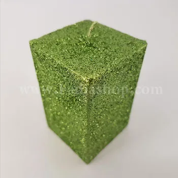 شمع مکعب 6 تایی سبز