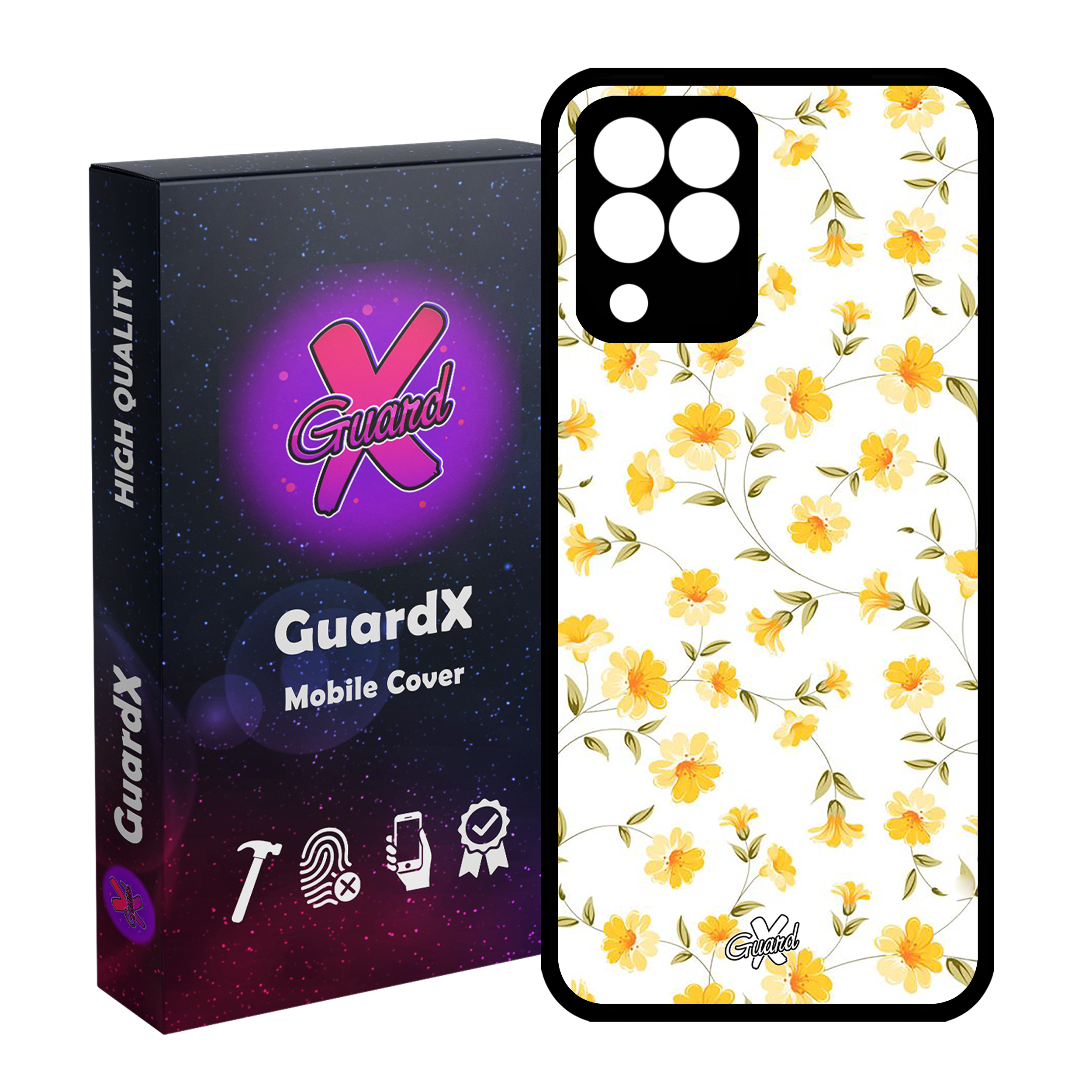 کاور گارد ایکس طرح گل مدل Glass10415 مناسب برای گوشی موبایل سامسونگ Galaxy M33/M33 5G