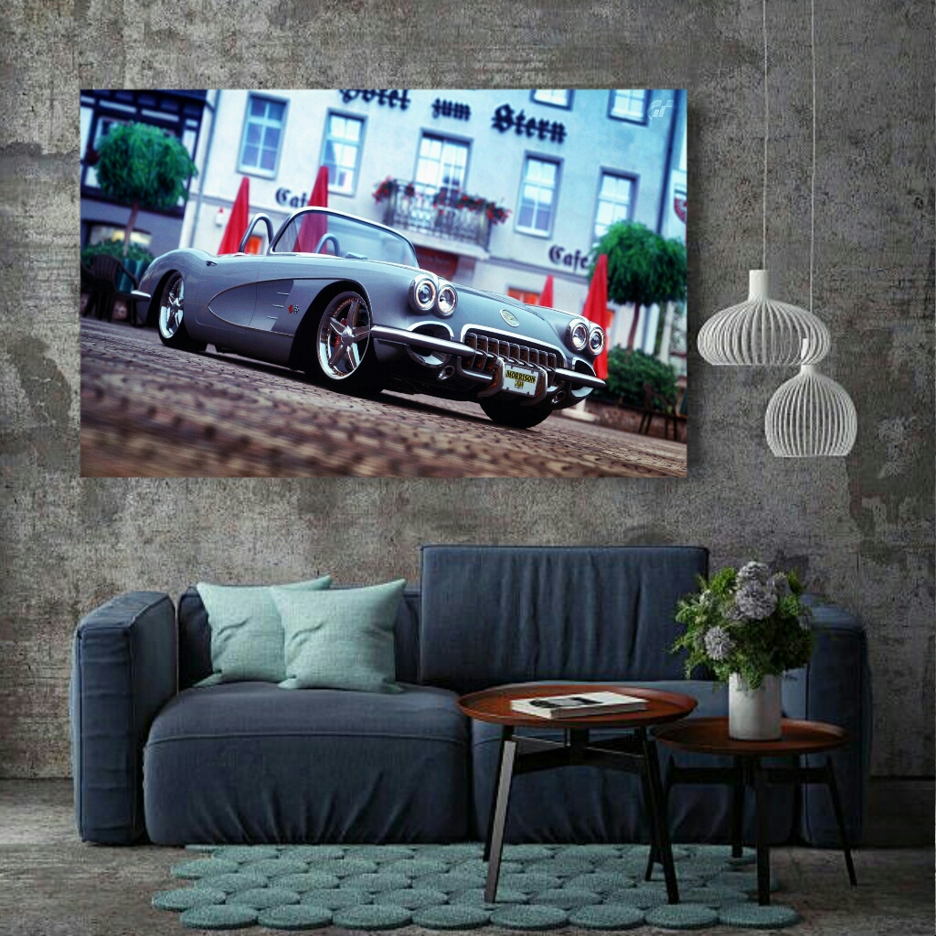 تابلو بوم طرح ماشین کلاسیک مدل SDB571