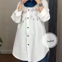 تونیک مانتویی الیاف طبیعی گلوریا