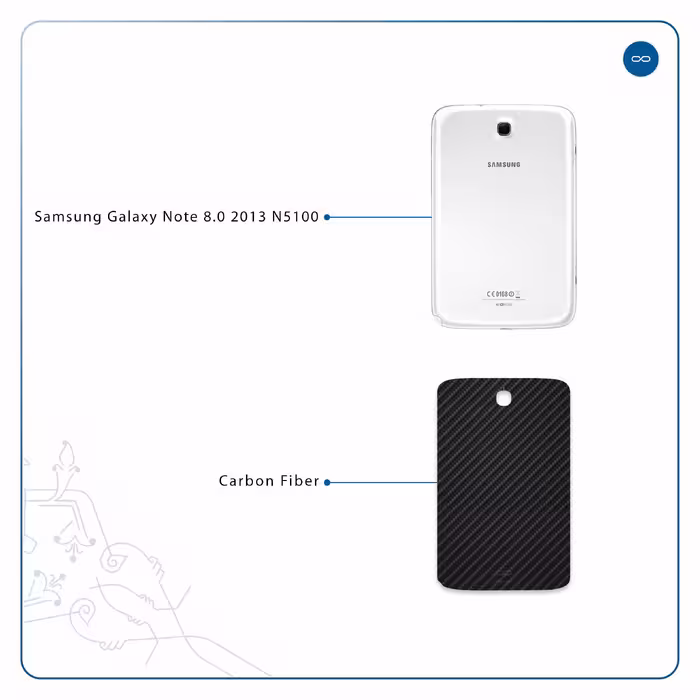 برچسب پوششی ماهوت مدل Carbon-Fiber مناسب برای تبلت سامسونگ Galaxy Note 8.0 2013 N5100
